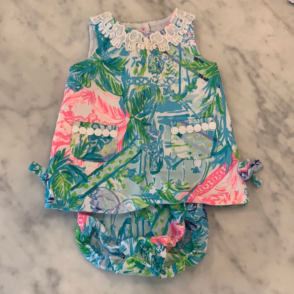 Lilly Pulitzer 3-6 Months Shift Dress w Bloomers